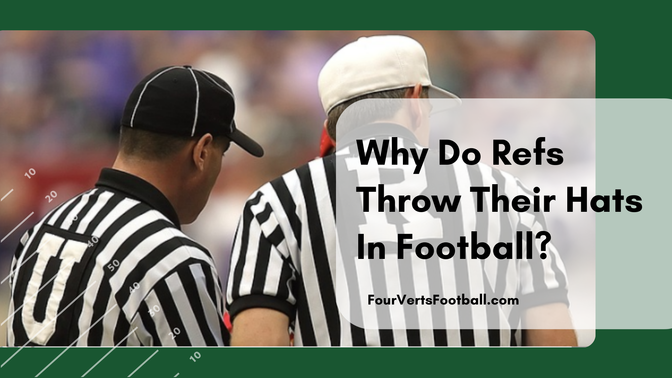 why do refs throw their hats