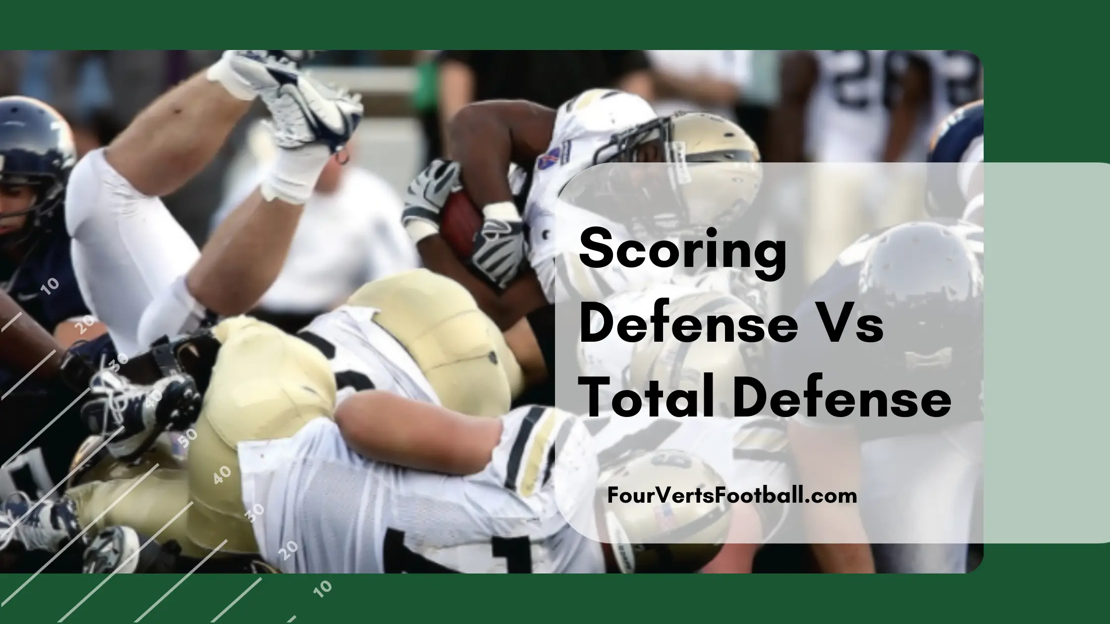 Scoring Defense Vs Total Defense - Football Statistics