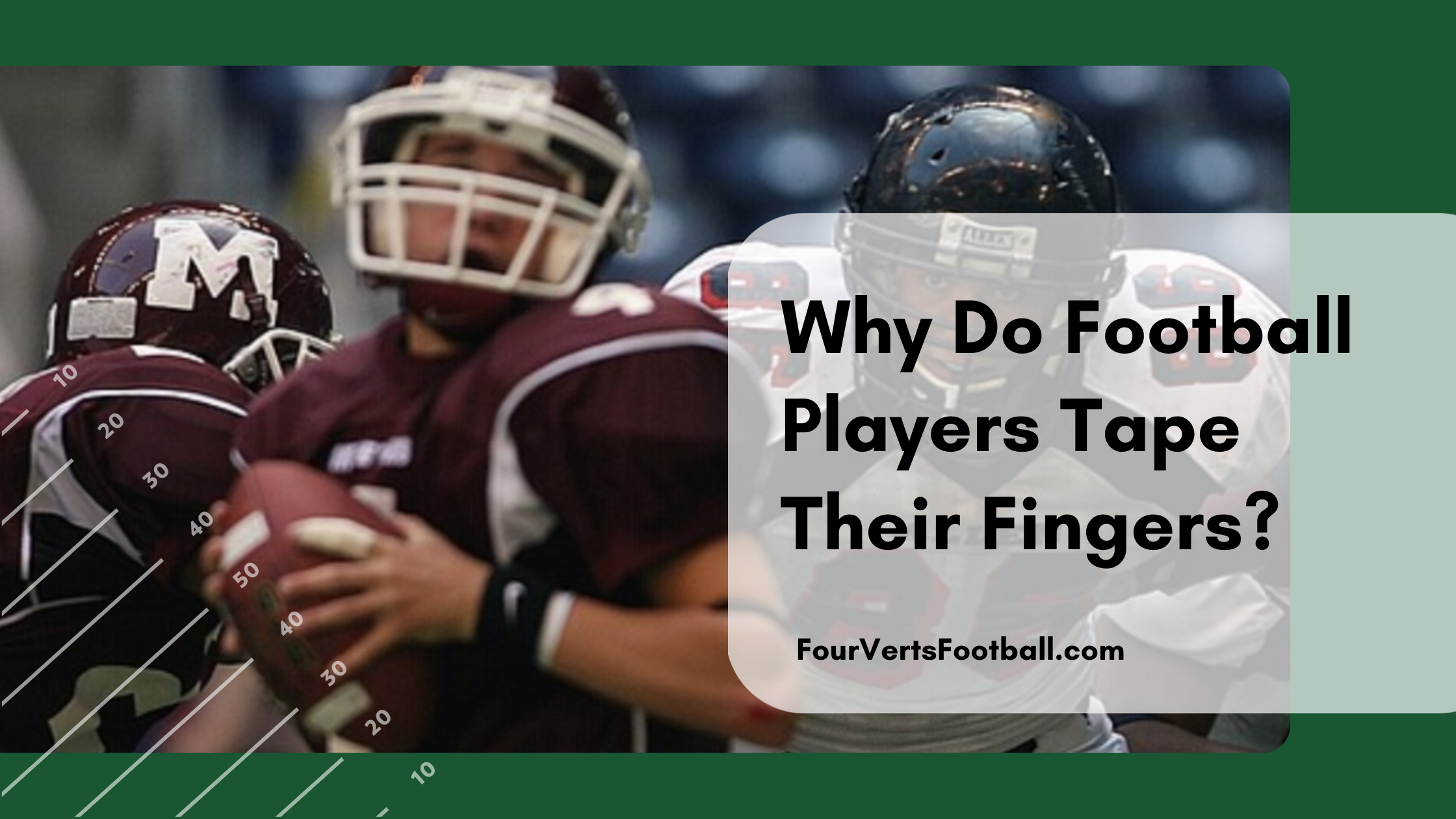 why do fooball players tape their fingers