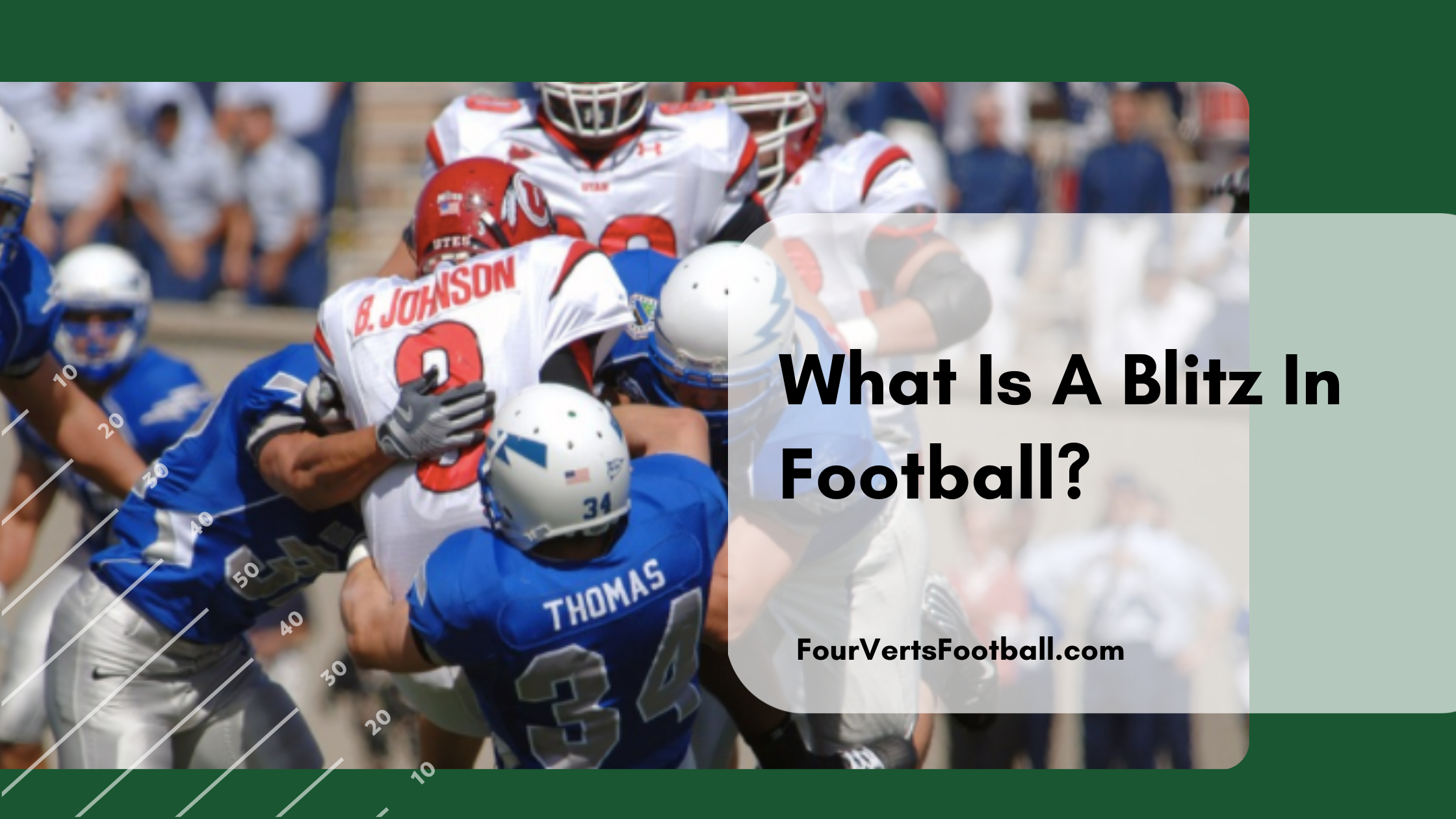 What Is A Blitz In Football - Terminology