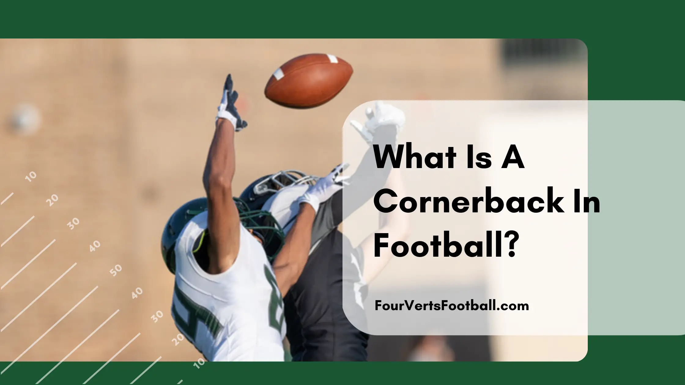What Is A Cornerback In Football