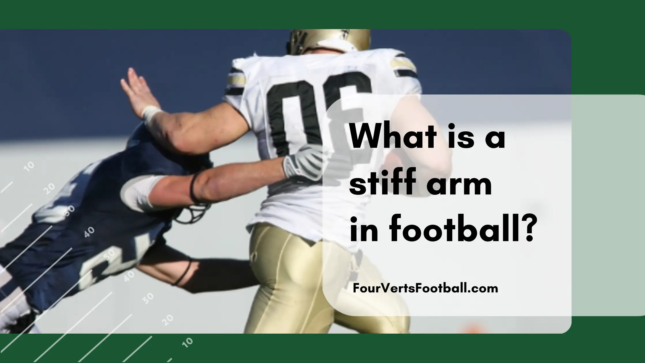 what is a stiff arm