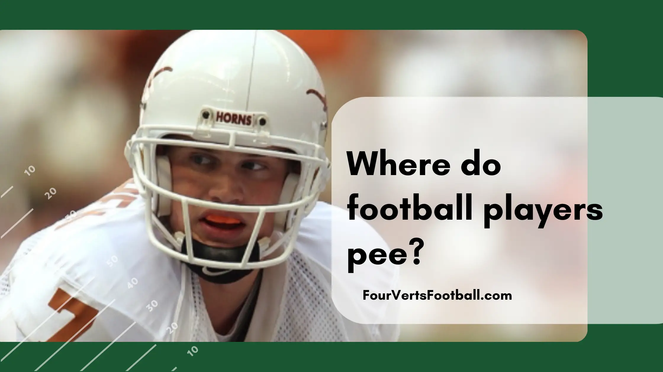 where do football players pee