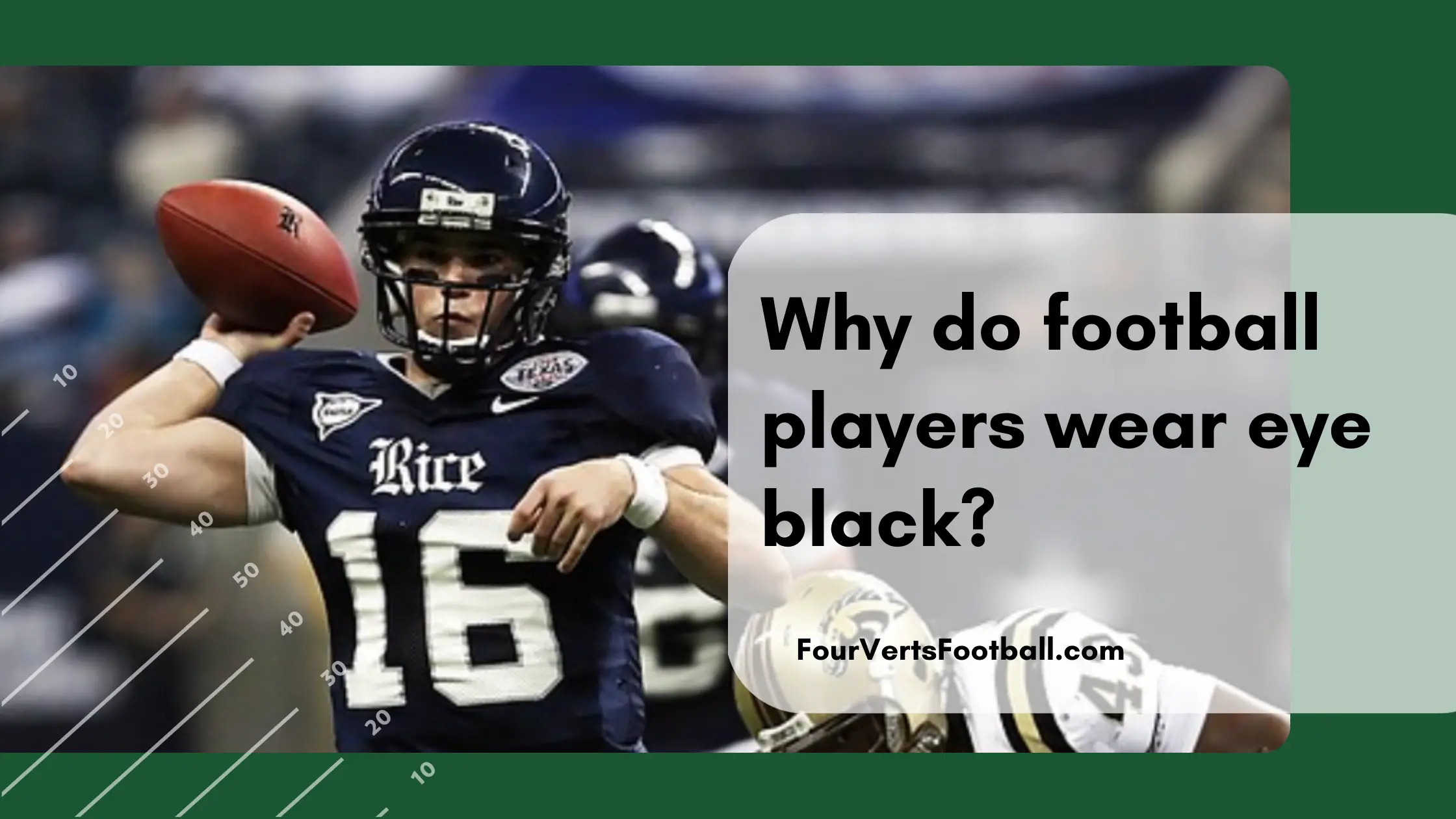 Why Do Football Players Wear Eye Black