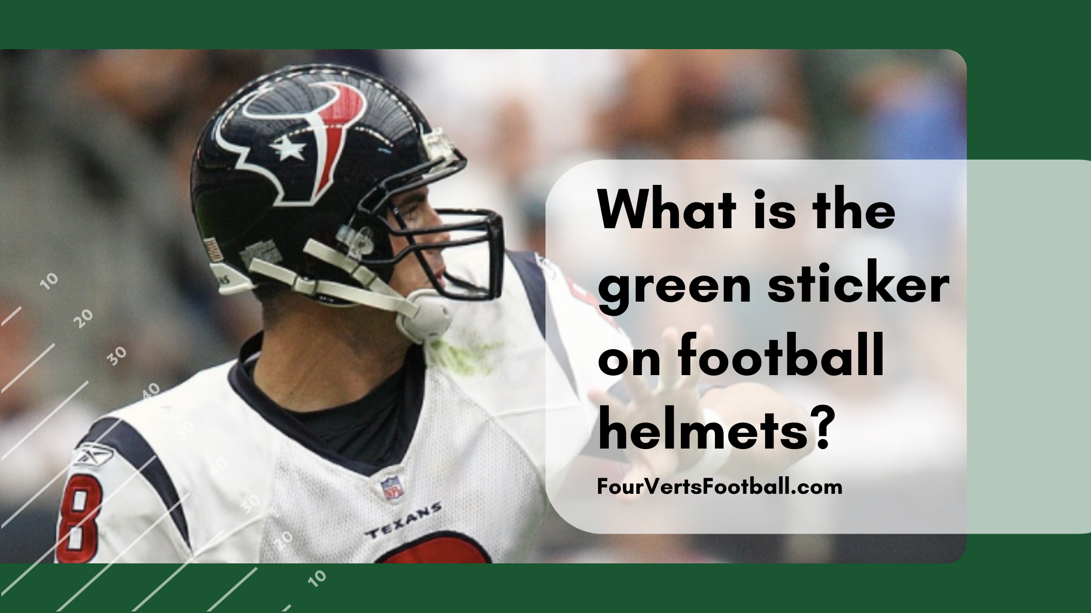 green sticker football helmets