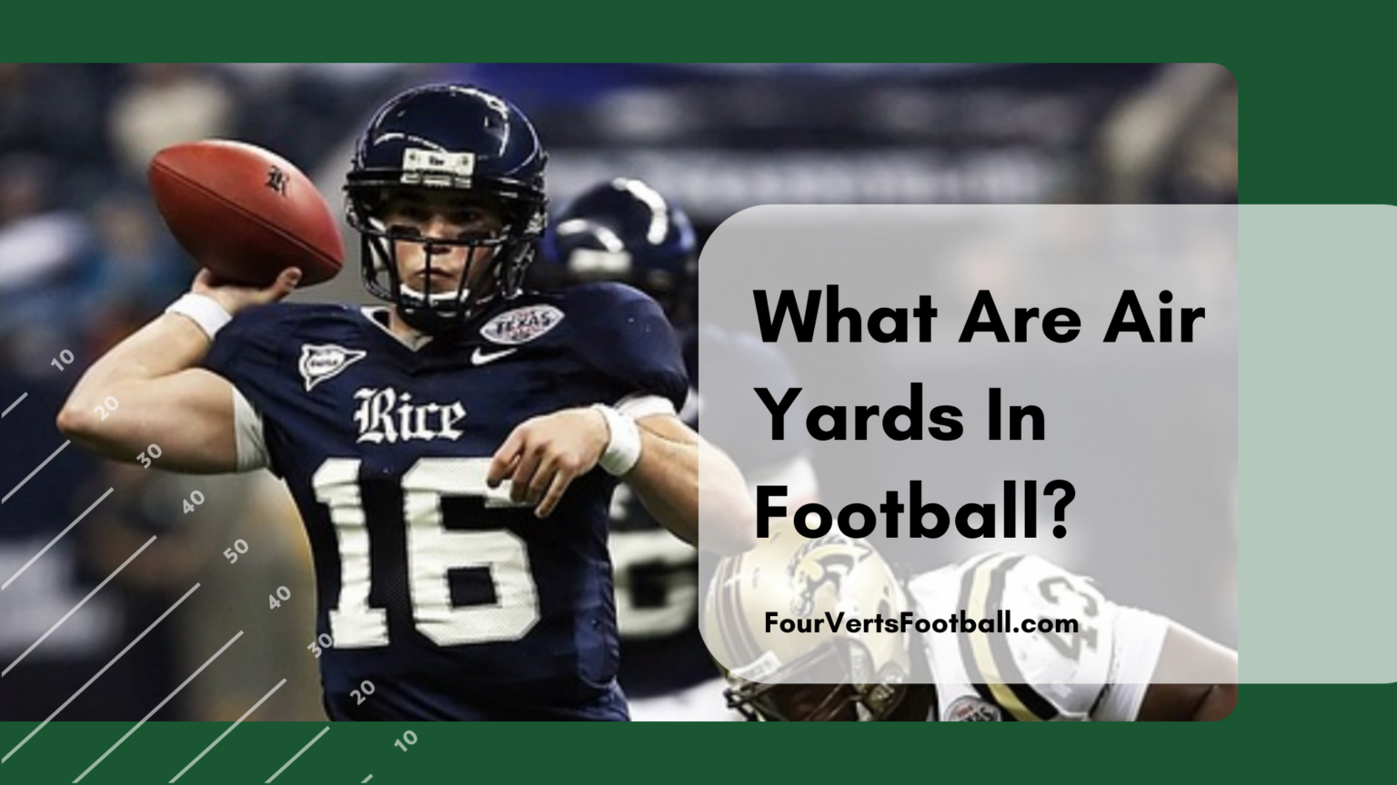 What Are Air Yards In Football? Four Verts Football