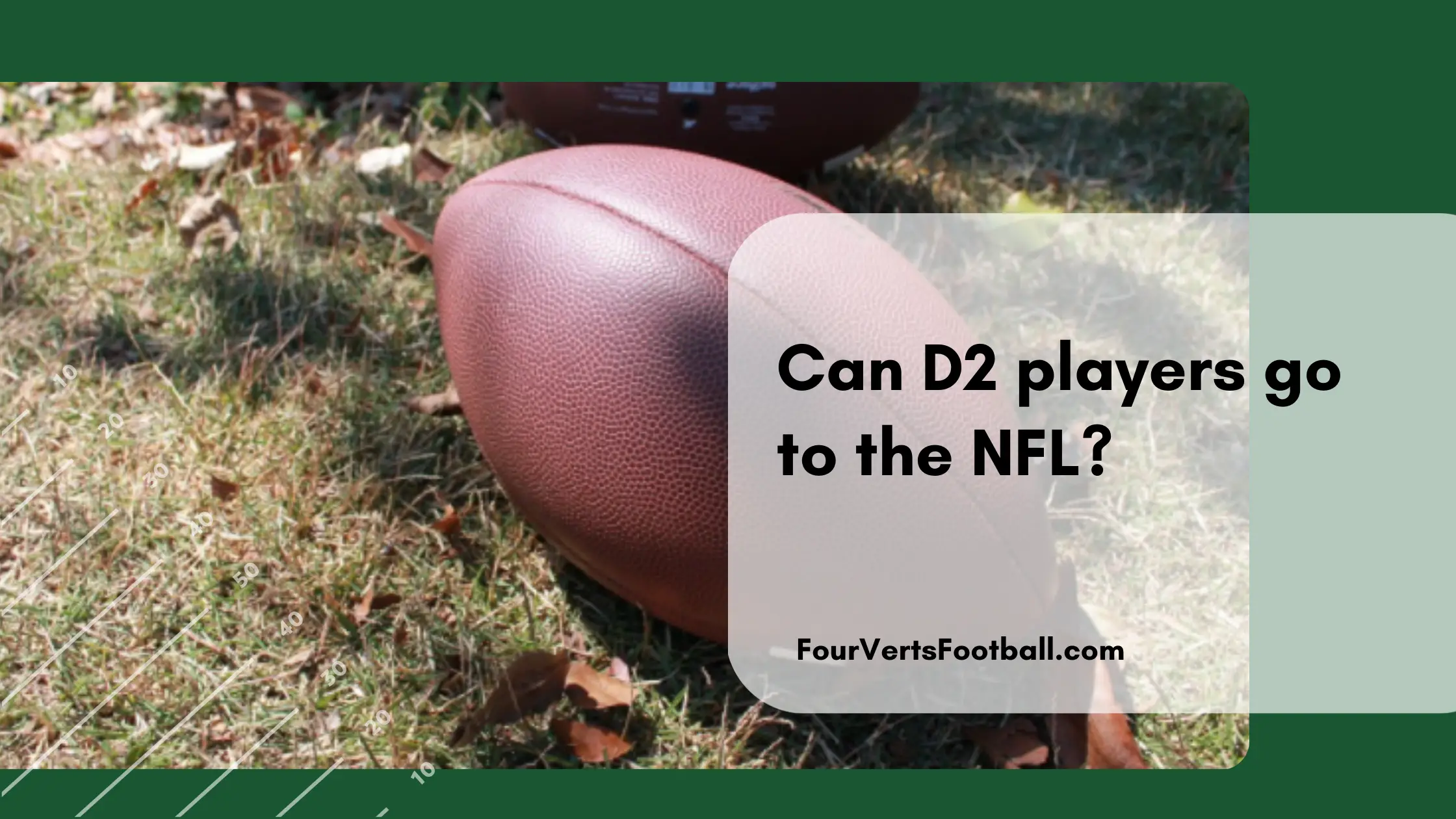 Can D2 players go to the NFL?