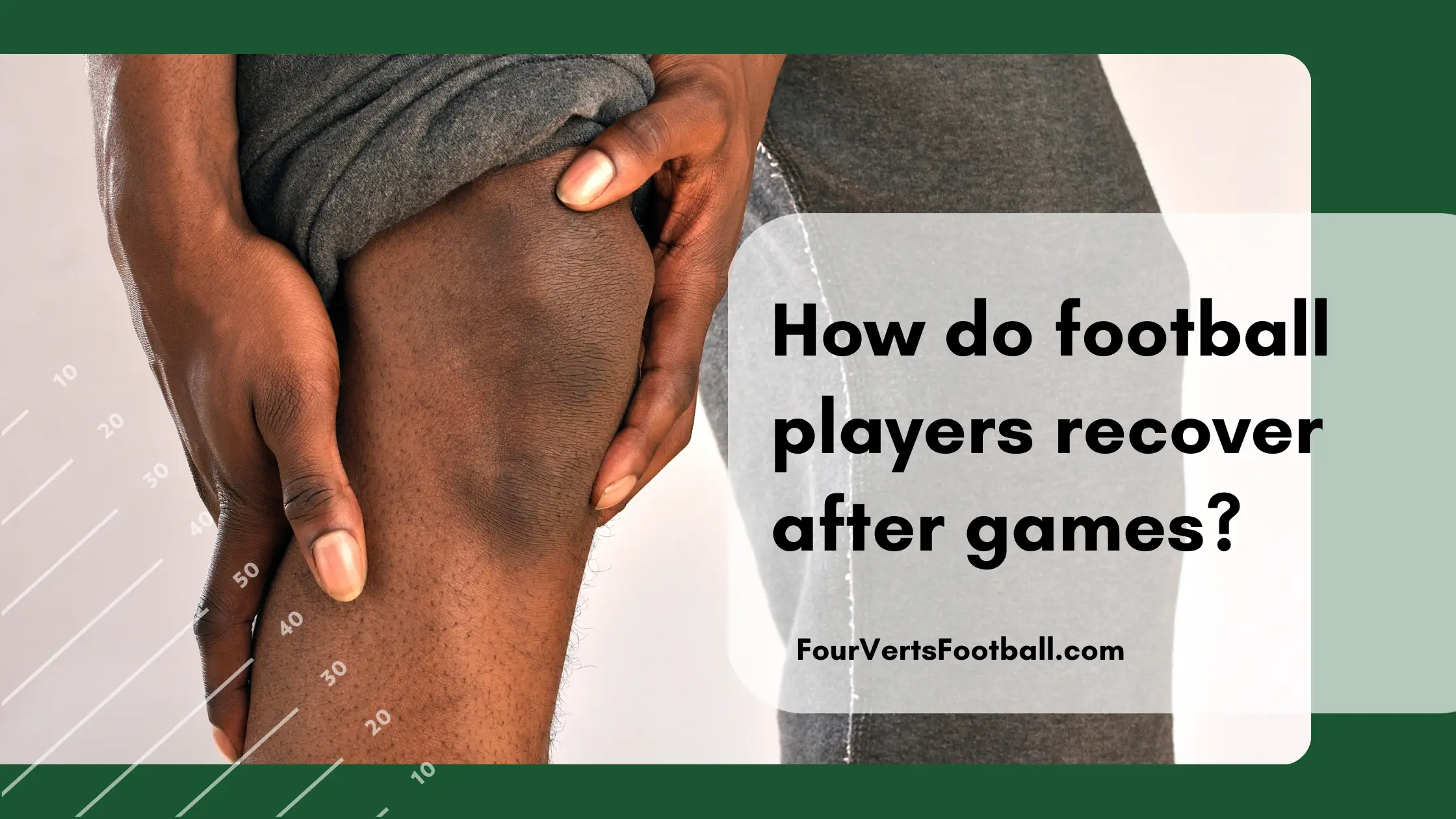 How do football players recover after games?