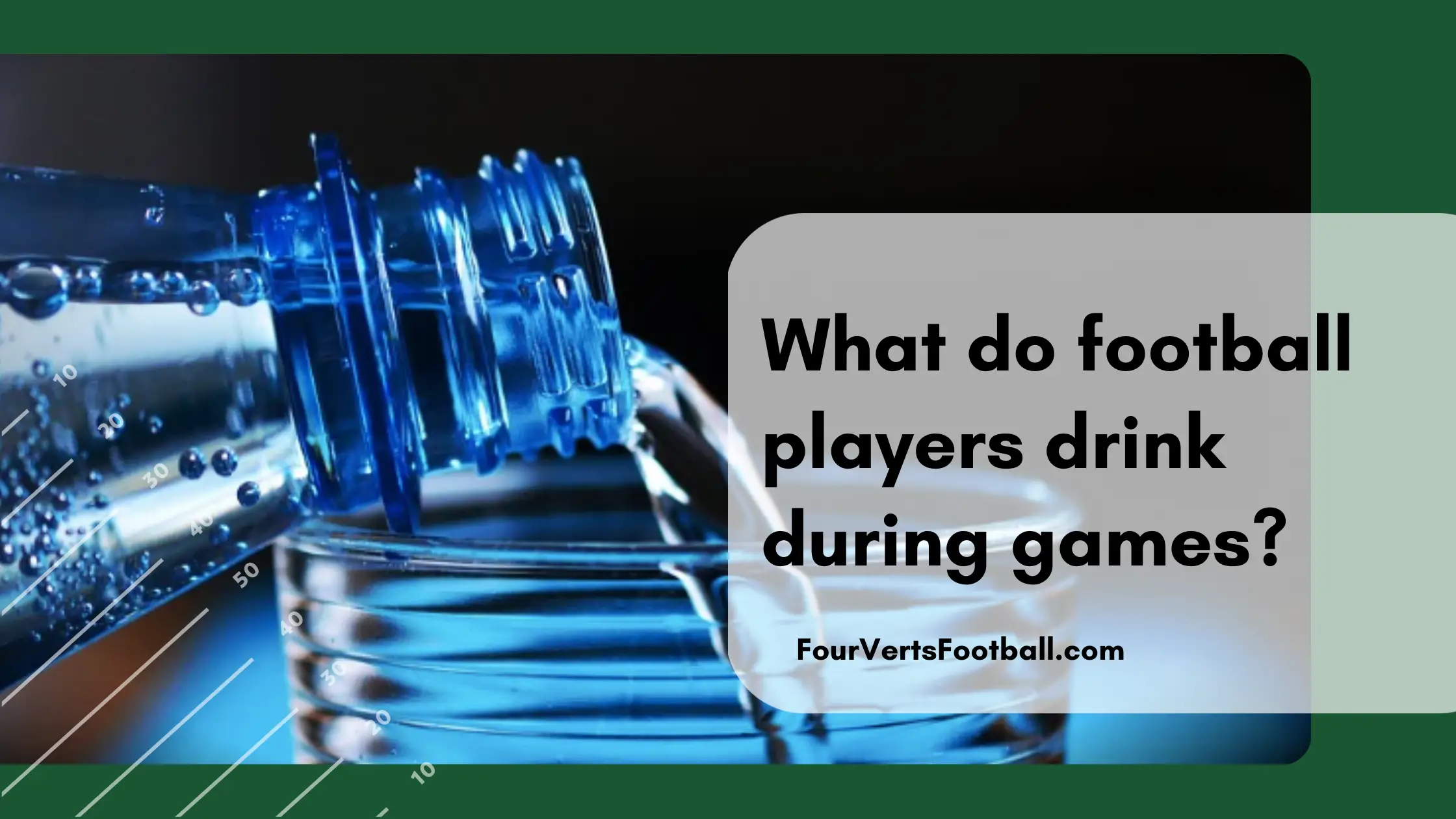 What do football players drink during games?