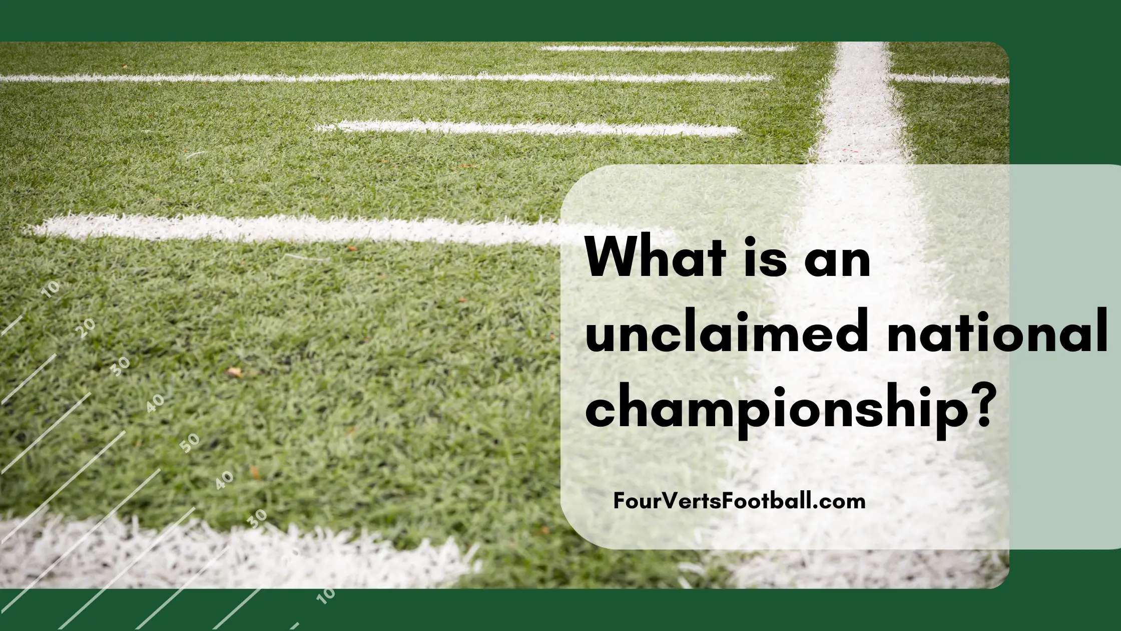 unclaimed national championship